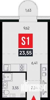 1-к квартира, вторичка, 24м2, 5/14 этаж