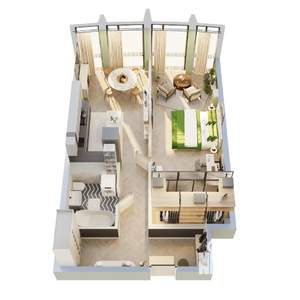 1-к квартира, вторичка, 64м2, 6/7 этаж