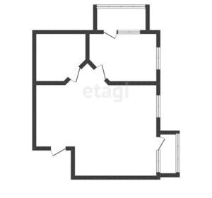 1-к квартира, вторичка, 50м2, 9/9 этаж