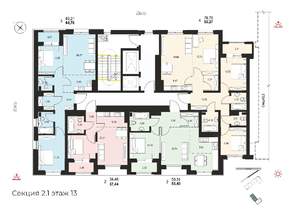 2-к квартира, вторичка, 53м2, 13/14 этаж