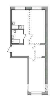 2-к квартира, строящийся дом, 61м2, 1/16 этаж