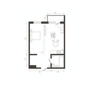 1-к квартира, вторичка, 41м2, 8/10 этаж