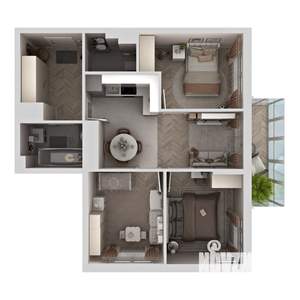 2-к квартира, вторичка, 59м2, 7/19 этаж