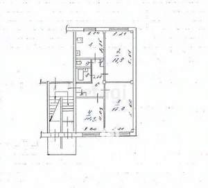 3-к квартира, вторичка, 69м2, 1/5 этаж