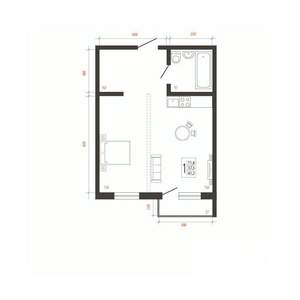 1-к квартира, вторичка, 41м2, 3/10 этаж