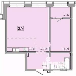 2-к квартира, строящийся дом, 76м2, 6/15 этаж