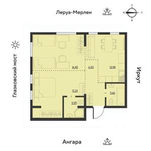3-к квартира, вторичка, 62м2, 15/19 этаж