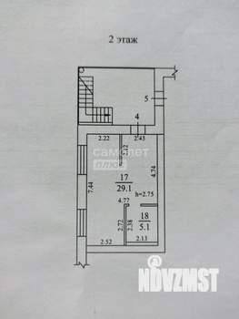 Студия квартира, вторичка, 34м2, 2/2 этаж
