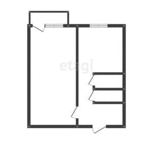 1-к квартира, вторичка, 30м2, 4/5 этаж