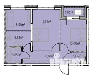 2-к квартира, вторичка, 60м2, 13/13 этаж