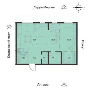 3-к квартира, вторичка, 64м2, 10/19 этаж