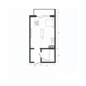 1-к квартира, вторичка, 29м2, 8/10 этаж