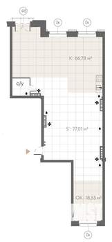 Студия квартира, вторичка, 162м2, 2/7 этаж