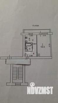 1-к квартира, вторичка, 34м2, 4/5 этаж