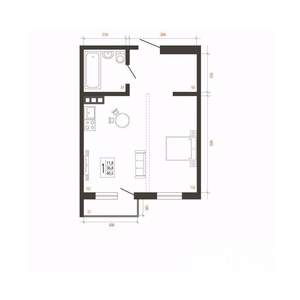 1-к квартира, вторичка, 41м2, 2/10 этаж