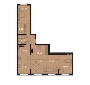 4-к квартира, вторичка, 118м2, 8/8 этаж