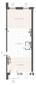 Студия квартира, строящийся дом, 135м2, 3/8 этаж