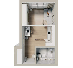 1-к квартира, вторичка, 26м2, 13/19 этаж