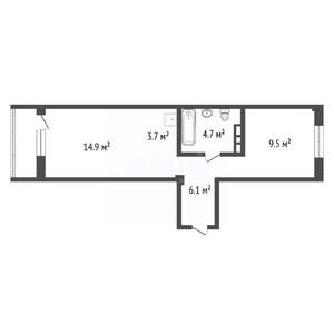 2-к квартира, вторичка, 42м2, 3/11 этаж