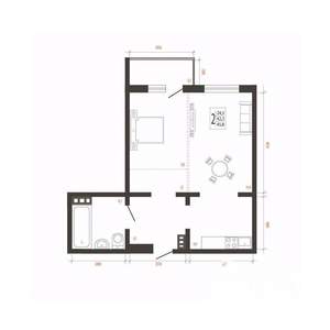 2-к квартира, вторичка, 46м2, 10/10 этаж