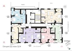 3-к квартира, вторичка, 57м2, 12/14 этаж