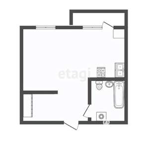 Студия квартира, вторичка, 26м2, 9/9 этаж