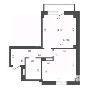 1-к квартира, вторичка, 46м2, 8/11 этаж