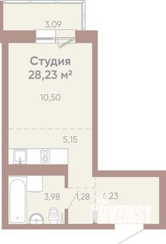 1-к квартира, вторичка, 28м2, 12/16 этаж