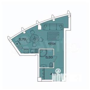 Студия квартира, вторичка, 32м2, 2/8 этаж