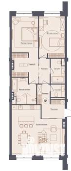 Студия квартира, строящийся дом, 137м2, 4/8 этаж