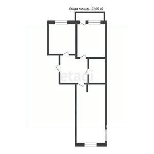 3-к квартира, вторичка, 57м2, 4/17 этаж