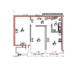 2-к квартира, вторичка, 57м2, 5/16 этаж