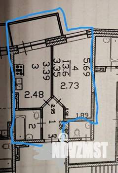 2-к квартира, вторичка, 34м2, 14/16 этаж