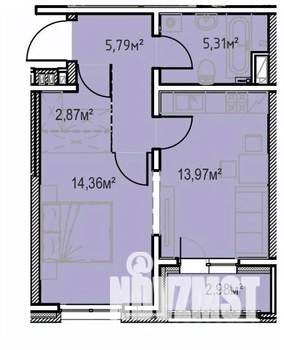 1-к квартира, вторичка, 45м2, 3/13 этаж