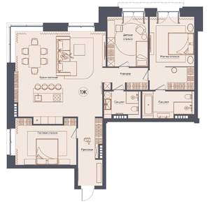 Студия квартира, вторичка, 144м2, 3/7 этаж