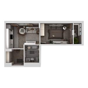 1-к квартира, вторичка, 41м2, 5/19 этаж