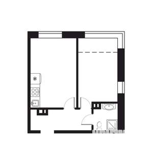 2-к квартира, вторичка, 43м2, 7/8 этаж