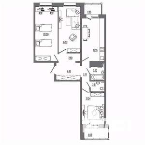 3-к квартира, вторичка, 90м2, 8/14 этаж