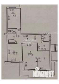 2-к квартира, вторичка, 66м2, 13/17 этаж