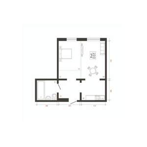 2-к квартира, вторичка, 43м2, 1/10 этаж