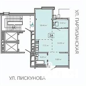 2-к квартира, строящийся дом, 59м2, 15/18 этаж