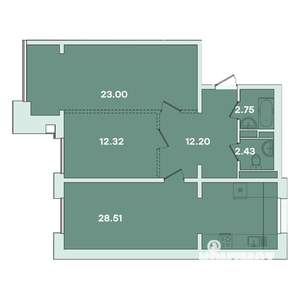 2-к квартира, вторичка, 81м2, 3/16 этаж