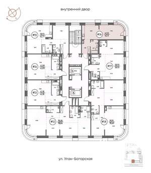 1-к квартира, строящийся дом, 45м2, 5/20 этаж