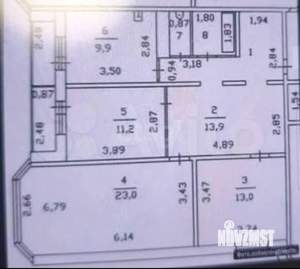 3-к квартира, вторичка, 84м2, 9/10 этаж