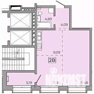 2-к квартира, строящийся дом, 55м2, 12/15 этаж