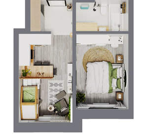 2-к квартира, вторичка, 38м2, 3/19 этаж