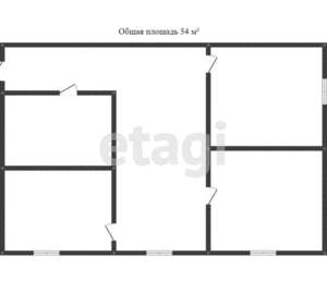 2-к квартира, вторичка, 57м2, 1/4 этаж