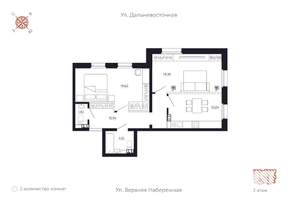 2-к квартира, вторичка, 71м2, 2/8 этаж