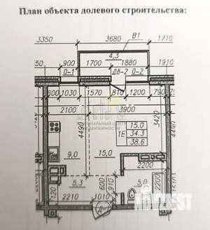 2-к квартира, вторичка, 38м2, 13/18 этаж
