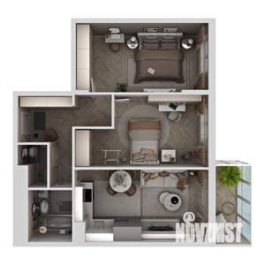 2-к квартира, вторичка, 66м2, 13/19 этаж